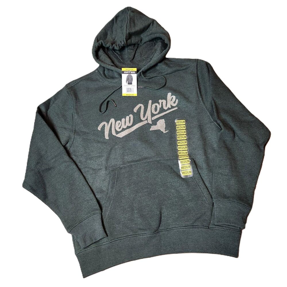 State of Mine Men’s Medium New York Graphic Hoodie Green